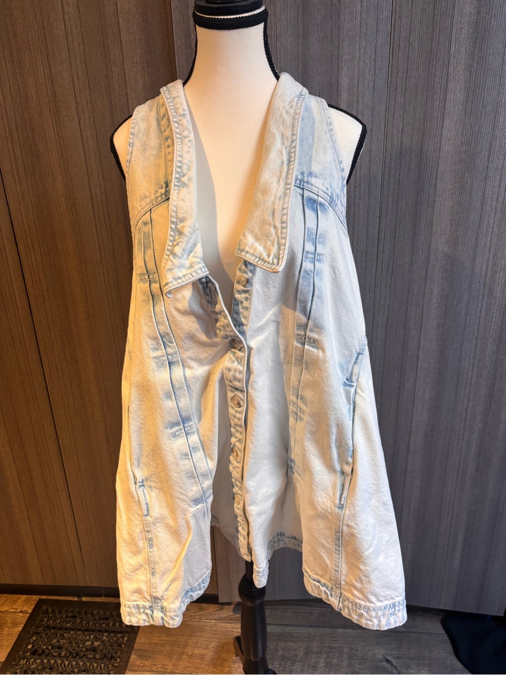 Free People Lightwash Denim Dress - Sleeveless XS